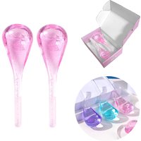 Glass Facial Massager Reusable Reduce Puffiness Beauty Ice Ball Portable with Glitter Powder Freezer Ice Globes Tool