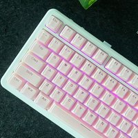 Pink crystal jelly keycaps engraved with light-transmitting keys cap mechanical keyboard keycaps 61 68 75 87 98 104 108 keys