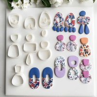 Irregular Geometry Polymer Clay Mold Arch Shaped Handmade Soft Clay Earring Jewelry Cutting Tools