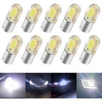 10X BA9S LED T4W H6W W5W LED Bulb CANBUS COB 2SMD Car Interior Dome Reading Light Side Wedge License Plate Light Signal Lamp 12V