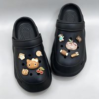 10PCS Kawaii Hello Kitty Shoes Charms Set Coffee Cherry Puppy Shoe Decorations for Clogs Sandals Cute DIY Accessories