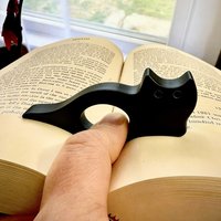 Ergonomic Cat-Shaped Thumb Bookmark Reading Aid Page Holder Prevents Hand Pressure, Sweat, and Slipping