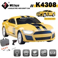 New WLtoys RC Car K4308 1/43 Mini 2.4G Remote Control Drift Racing Car with LED Desktop Drift Car 2025 Boys' Giftv