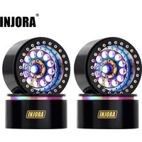 INJORA 224g Super Heavy Brass & Aluminum Deep Dish 2.2" Beadlock Wheel Rim for 1/10 RC Crawler (W2257) image 4