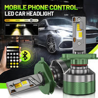 2pcs H4 H7 H11 LED Headlight H1 HB3 9005 HB4 9006 Bluetooth APP Control 3000K-8000K Auto Bulbs LED Lights for Car Headlights 12V