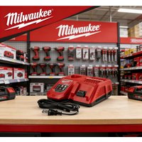 US/EU Plug 12V-18V Milwaukee 6A Fast Charger M12-18/N14-18 Tool Dual Port Multi-voltage Lithium Ion Battery M18 Replacement