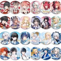 58mm Game Wuthering Waves Rover Yangyang Chixia Cosplay COSTUME Badge Pin SPTE Tinplate Brooch Prop Xmas Gilf