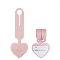 Airplane Suitcase Tag Love Shape PU Luggage Tag Travel Accessories Address Label Baggage Name Tags Boarding Pass