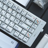 FBB Keycaps SWK White Style Fit for Cherry Mx Switches 60%, 75%, 80%, 96%, 100% Mechanical Keyboard Key Caps DIY Accessory