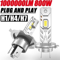 Żarówki LED do reflektorów samochodowych H7 H4 H1 Mini Bezprzewodowe 4500000LM 6000K CSP do lamp samochodowych, diody samochodowe H11 9006 LED 12V