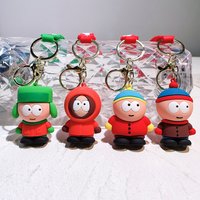 Lovely Chibi Cartoon Boy Figure Keychain Jewelry Backpack Bag Ornament Kawaii Mini Doll Key Ring Fashion Jewelry Decor