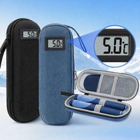Oxford Cloth Insulin Cooler Bag Insulin Vial Protector Thermometer Display Insulin Vial Storage Case Waterproof
