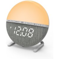 Sunrise Wake Up Light Alarm Clock Color Changing Night Light Natural Sound Digital Desk Clock for Bedroom Living Room Home Decor