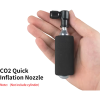 Portable CO2 Pump Aluminum Alloy Bicycle Pump Inflator For Schrader Presta Adapter Safety Automatic Mini Hand Pump