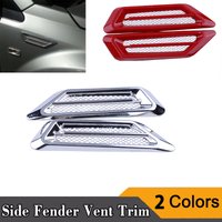 Couverture des ailes latérales de voiture en forme de branchies de requin, aileron de flux d'air décoratif pour Grille d'admission de course, garniture de décoration ABS