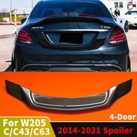 R Style Rear Wing Trunk Spoiler For Mercedes W205 Benz C or C63 C43 4-Door Sedan 2014-2021 Boot Tail Air Dam Tuning Accessories