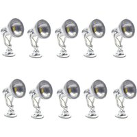 5/10Pcs HO Scale LED Spotlight Model Railway Spot Lamp Post Flood Lights Projector Street Lamp Building DIY Garden Decoration