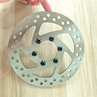 NFOX 1Set Skateboard Bike Brake Pad Mounting Hole Pitch 48mm Non Standard Outdoor Riding Disc Brake Rotor 140mm Including Screws