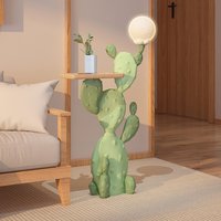 Large Modern Dopamine Cactus Floor Lamp Dual-Sided Sofa Side Table Unique Living Room Decor Safe Material Home Lighting