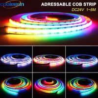 Adressierbare Cob LED-Streifen Licht 24V volle Traum farbe LED-Band 120leds ws2811 Pixel kla fcob Streifen magische bunte Raum dekor Lampe