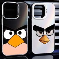 Red Angry Birds phone case Phone Case Gradient TPU Soft-Touch Shockproof Case for iPhone 11 12 13 14 15 16 17 Pro Max