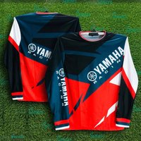 Yamaha Racing GP Off-Road Motorcycle Riding Summer Long Sleeved Sports Tee Breathable Quick Drying Men Women Retro Casual Top