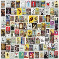 110pcs Tarot Stickers For Laptop Ipad Notebooks Stationery Computer Craft Supplies Sticker Vintage Scrapbooking Material