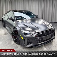 Dry Carbon Fiber Car Front Bumper Air Scoop Insert For Audi RS6 RS7 C8 Avant 2019-2022 Car Front Air Vnet Cover Front Body Kits