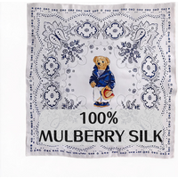 100% Mulberry Silk Scarf for Women Retro Paisley Satin Square Scarf Versatile Neck Headband Bag Tie Neckerchief for Office Wear