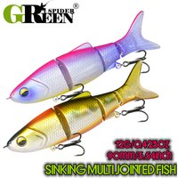 GREENSPIDER Fishing Lures Multi Joint Bait Joint Gill 90mm 12g Sinking Swimbait For Bass Pike Musky Salmon Zander