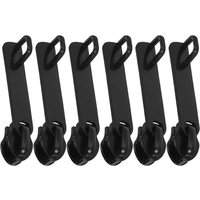 6pcs Suitcase Slider Universal Zipper Replacement Kit Repair Tool Instant Fix Removable Rescue Smooth Metal Zippers Luggage
