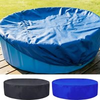 Tear-resistant Oxford round pool cover Waterproof Foldable Round Pool Cover Inground Pool Protector Dust Cover with pull cord