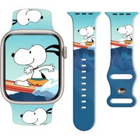 Beach Snoopy Printed Strap for Apple Watch 11 10 9 Silicone Band Replaceable Bracelet for iWatch 46mm 44mm 42mm 41mm Watchband