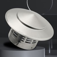 110mm 160mm Stainles Steel Chimney Cap Exterior Wall Fresh Air Outlet Roof Pipe Exhaust Hood Insect-proof Chimney Cap