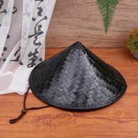 Traditional Bamboo Conical Hat Breathable Sun Protection Cap Farmer Cosplay Party Outdoor Decor