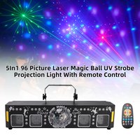 5-in-1 DJ Party Light 96 Patterns Laser Magic Ball RGB UV Strobe 65W Disco Stage Lamp