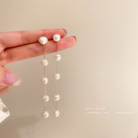 100% Natural Freshwater Pearl 14K Gold Filled Elegant Water Drop Female Tassels Stud Earrings Jewelry For Women Anti Allergy