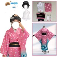 Anime Koyuki Cosplay Costume Japanese Kimono Uniform Suit for Women Halloween Carnival Party Roleplay Outfit