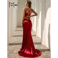 Missord-Robe élégante en satin à lacets dans le dos, robe de Rhsirène, robes de soirée cool, robe éducative, été