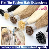 High Quality Flat Tip Hair Extensions Remy 100% Human Hair Keratin Hair Extensions Straight Pre Bonded Hair wigs For Salon
