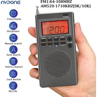 FM AM Radio Mini Portable 9K/10K Radios Receiver Built-in Speaker Backlight HD Display Screen Alarm Clock Sleep Timer Elder Gift