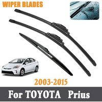 3PCS Front Rear Wiper Blades Brushes For TOYOTA Prius 2003-2015 Accessories Window Windscreen Windshield