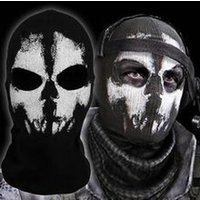 Call of Ghost Skull Masque facial Moto Cagoule d'extérieur Casque Halloween Fantômes complets Imprimer Moto Vélo Cyclisme Randonnée