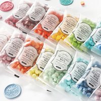 100Pcs/Bag Retro Wax Seal Colored Wax Beads Scapbooking Octagon Sealing Stamp for Envelope Letter Wedding Invitation DIY Supplie