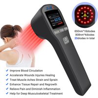 ZJKC 880mW 650nmx16+808nmx4 Class 3b Laser Infrared Red Light Therapy Cold Laser LLLT Device for Pain Relief Wound Healing