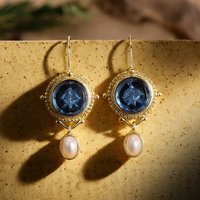 CAOSHI Vintage Elegant Gold Color Dangle Earrings with White Imitation Pearl Charming Bohemian Style Wedding Party Accessories