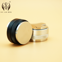 1Pc Dual-head Coffee Distributor, 51mm/53mm/58mm, Dual-sided: Flat + Triple Spiral Blade, 304 Stainless Steel,