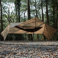 OneTigris Outdoor Hammock Tarp Camping Shelter Waterproof Tarp Compact Versatile Durable Backpacking Tarpaulin Beach Tent Awning