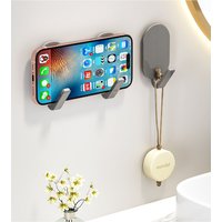 5 heavy-duty adhesive hooks, drill-free design. Wall-mounted for towels, clothes in bathroom and daily use.