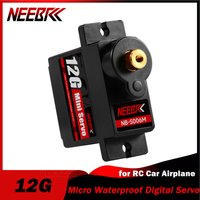 NEEBRC 12g Micro Metal Gear Digital Servo Waterproof Motor 4.8-6V for 450 Helicoper SCX24 RC Car WLtoys k999 Plane Boat Part Toy